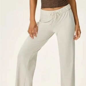 Outdoor Voices Cream Wide Leg Pants